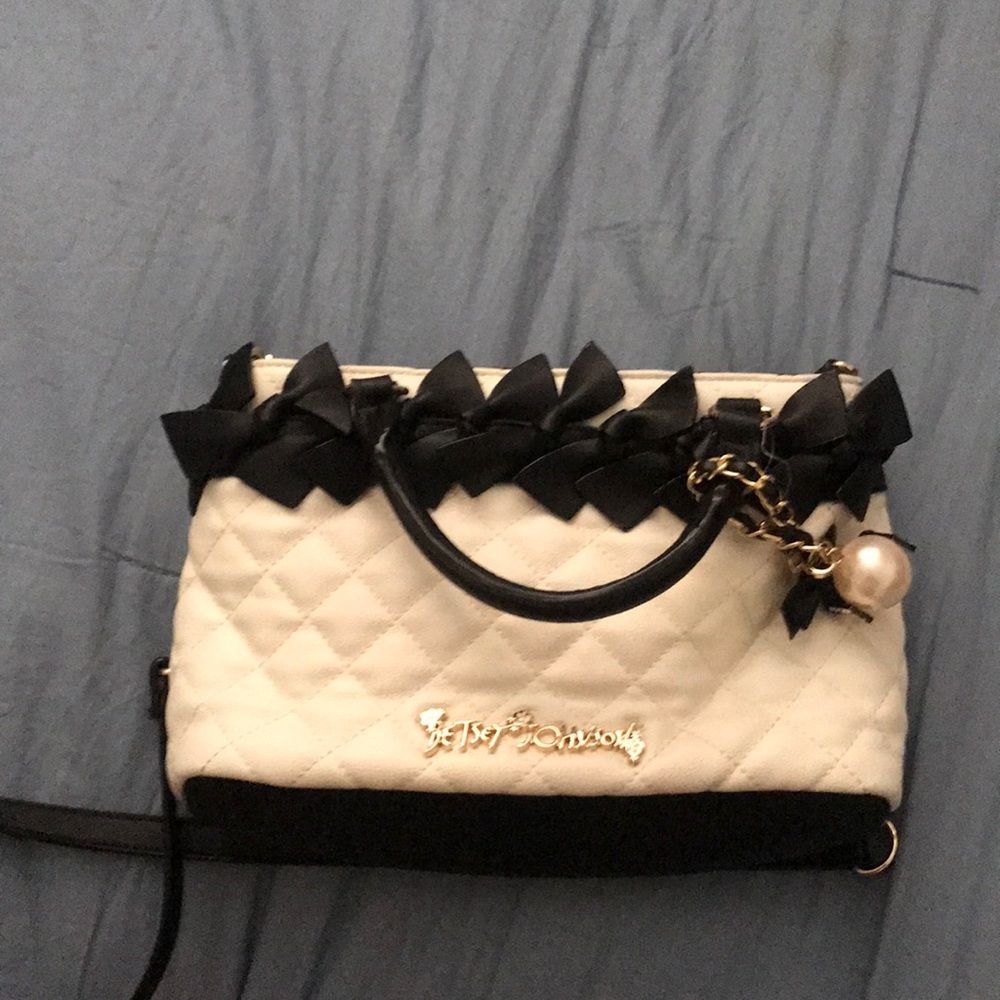 Black and white purse